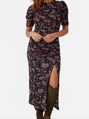 Free People Briella midi dress in twilight combo